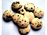 Perles en os tacheté