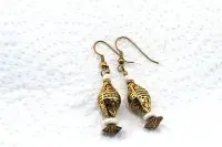 Boucles d'oreilles en métal doré - Collection Casamance