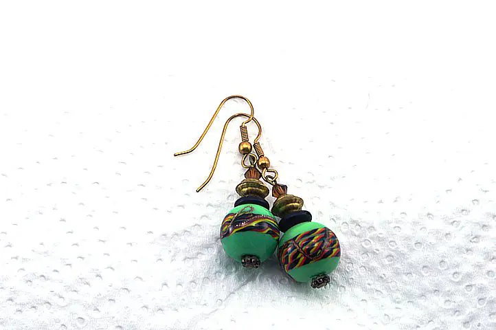Boucles d'oreilles en perle lampwork - Collection Macchiarelli
