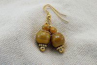 Boucles d'oreilles en pierre marron - Collection Pacific