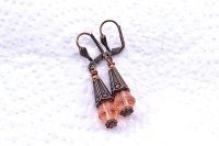 Boucles d'oreilles vintage en verre - Collection Pacific