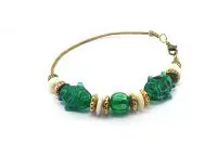Bracelet en fil et perles de verre - Collection Alida