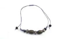 Collier Shamballa sur fil coton - Collection Chrysalide