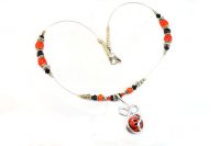 Collier en fil avec pendentif orange - Collection Valentino