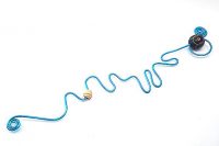 Marque-ta-page bleu et perle en bois - Collection Curiosités