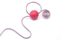 Marque-ta-page rose et perle en bois - Collection Curiosités