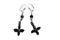 Boucles d'oreilles en tourniquet noir