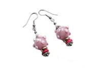 Boucles d'oreilles rose buisson