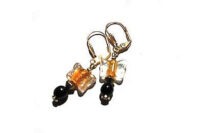 Boucles d'oreilles en poisson de verre