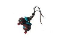 Boucles d'oreilles en bois du Tibet