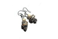Boucles d'oreilles en corne du Tibet
