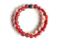 Bracelet rouge et transparent