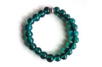 Bracelet en perles vert-bleu