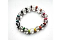 Perles transparentes et multicolors