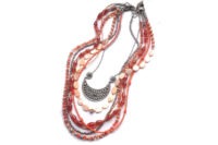 Collier multi-rang orange