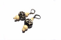 Boucles d'oreilles en corne et os