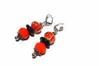 Boucles d'oreilles en tons d'orange